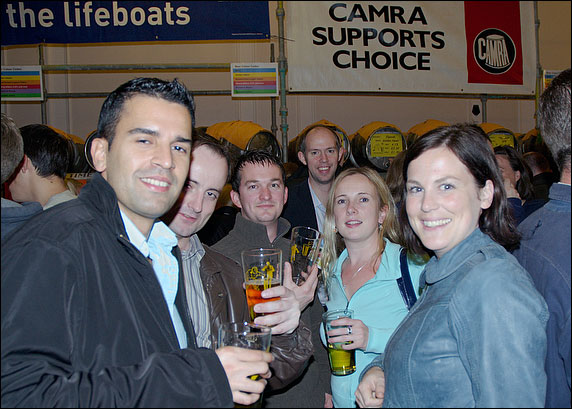 A social group enjoying the festival