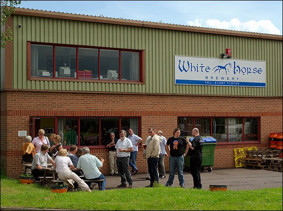 Second group outside brewery