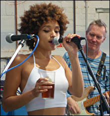 Singer at the party